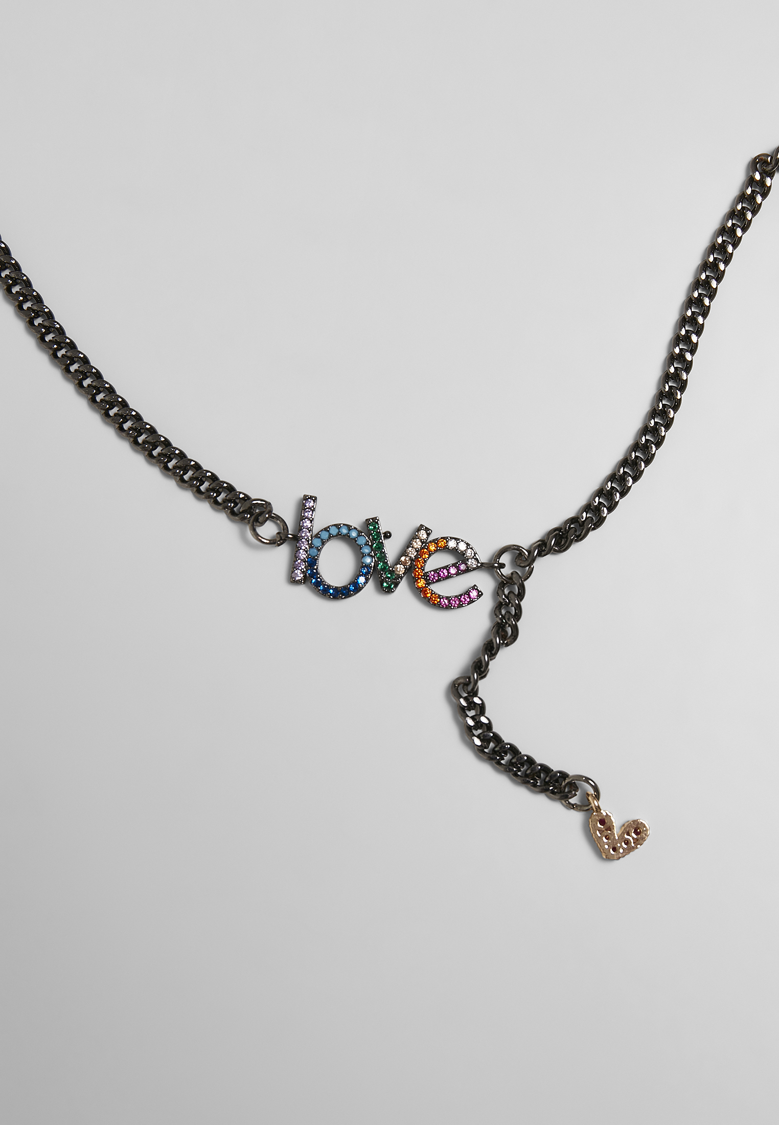 Schmuck Love Necklace in Farbe gunmetal