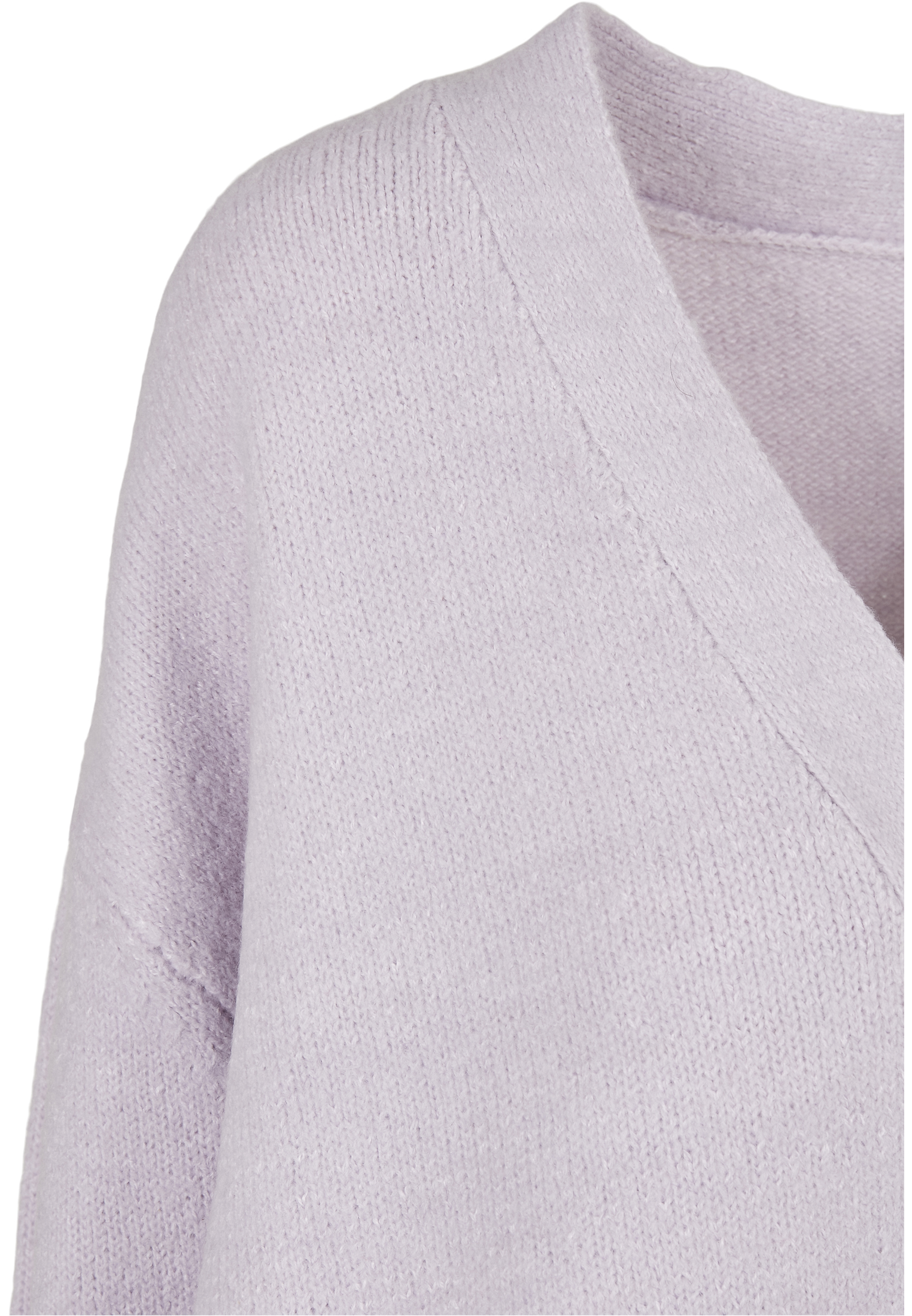Sweater & Strickjacken Ladies Chunky Fluffy Knit Cardigan in Farbe softlilac