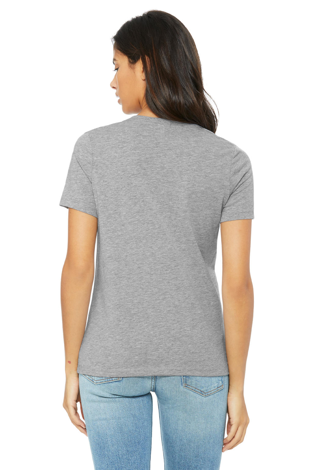  Womens Relaxed CVC Jersey Short Sleeve Tee in Farbe Heather Natural