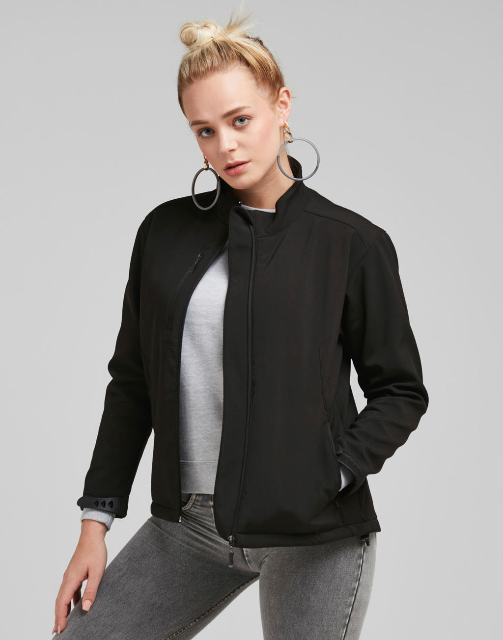  Ladies Softshell Jacket in Farbe Black