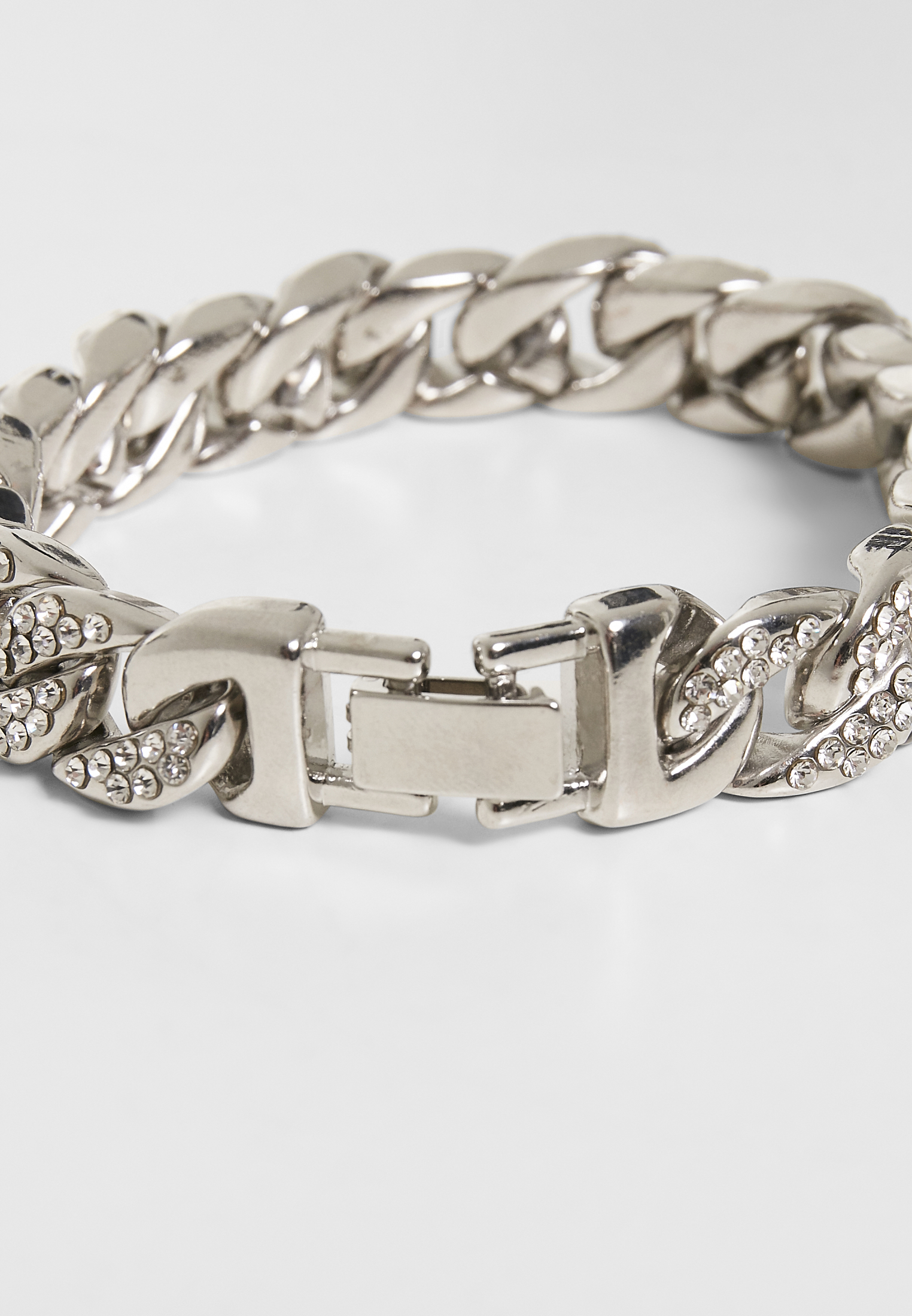 Schmuck Big Bracelet With Stones in Farbe silver