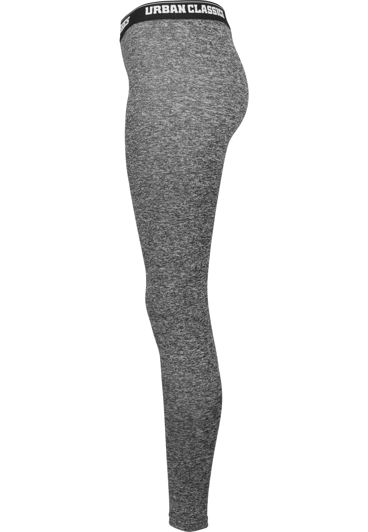 Athleisure Ladies Active Melange Logo Leggings in Farbe charcoal/white/black