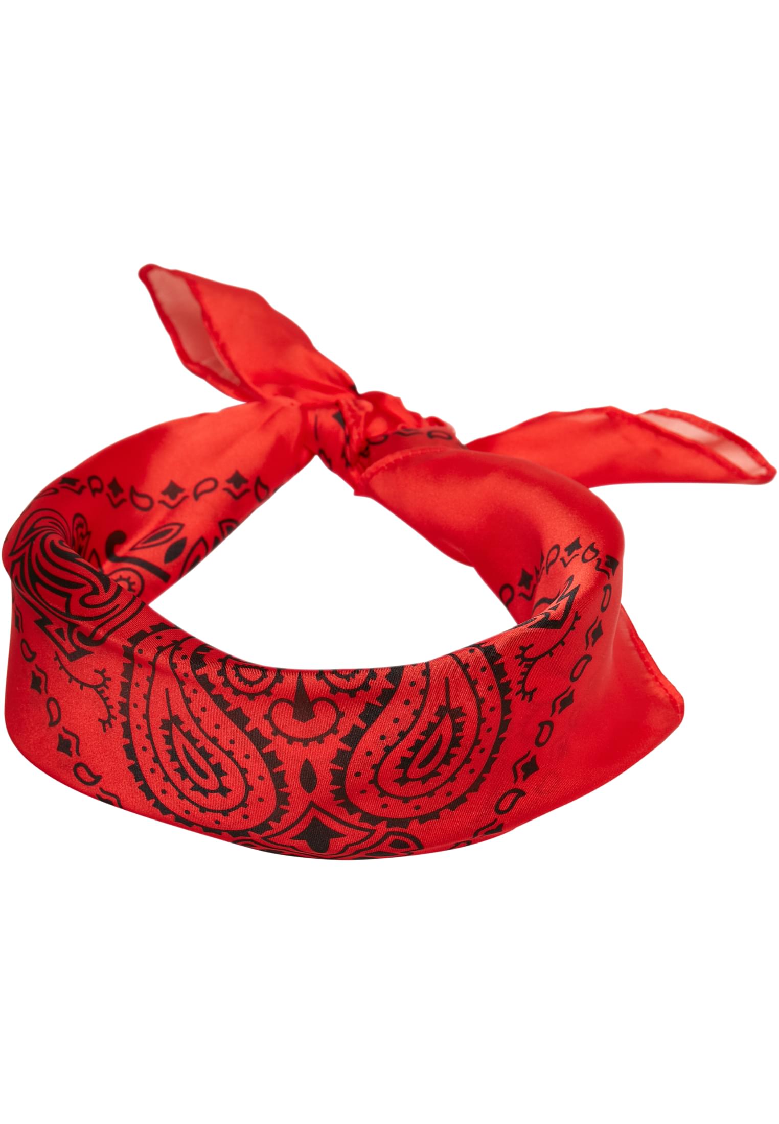 Masken Satin Bandana 2-Pack in Farbe black/red