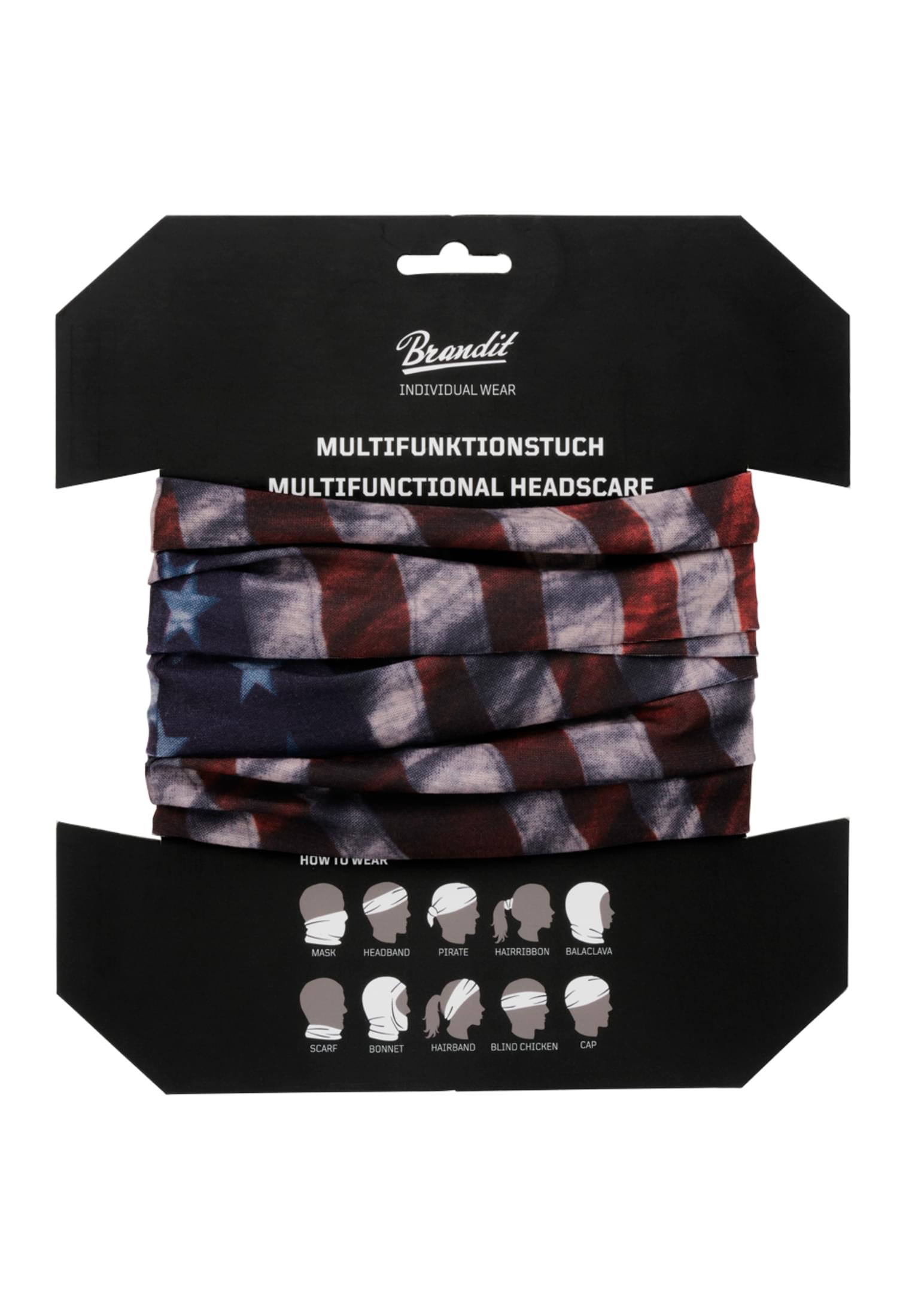 Accessoires Multifunktionstuch in Farbe US Flag Print