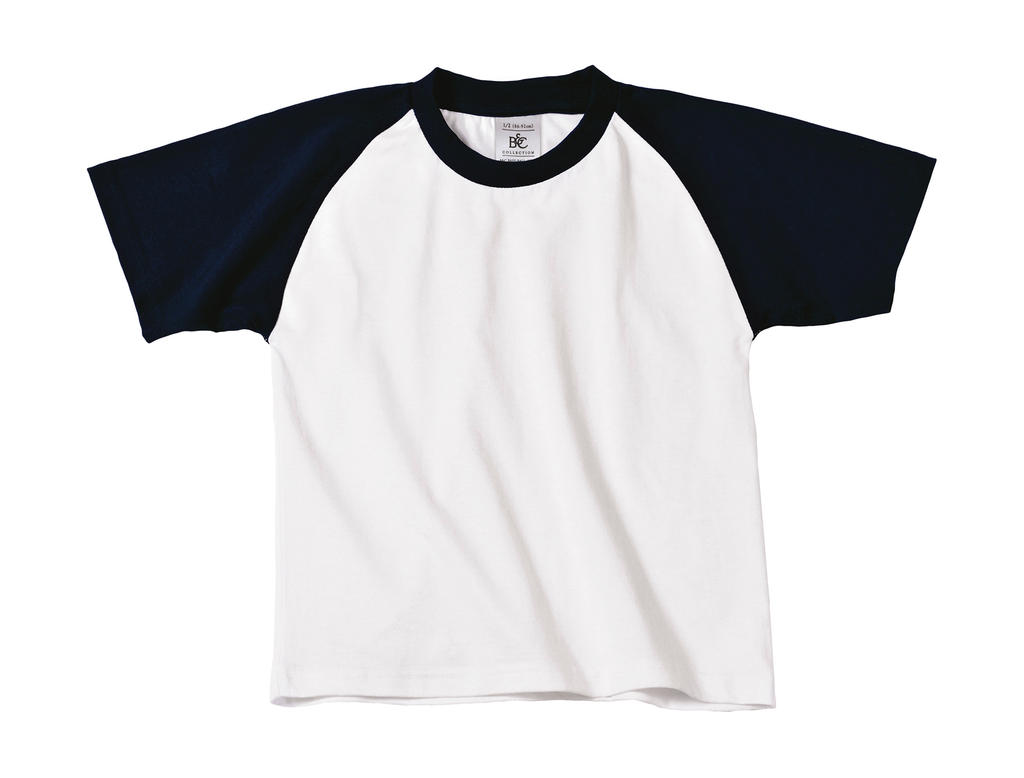  Base-Ball/kids T-Shirt  in Farbe White/Navy