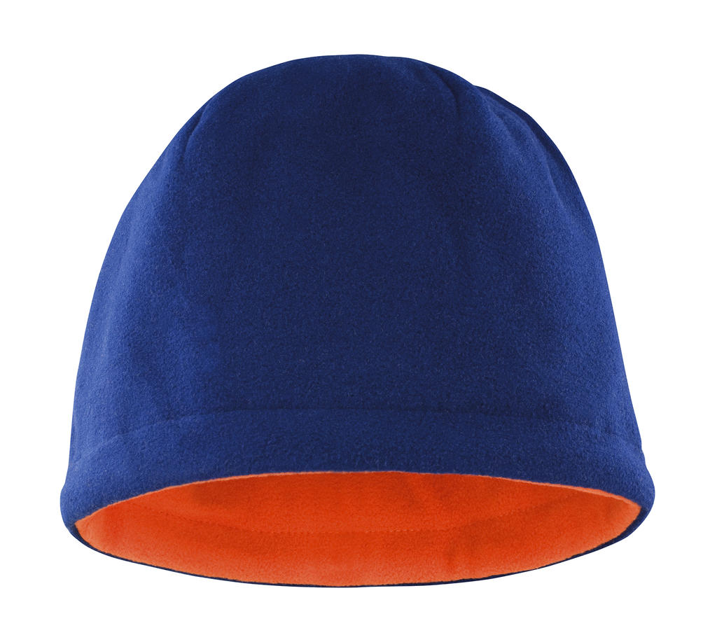  Reversible Fleece Skull Hat in Farbe Navy/Orange