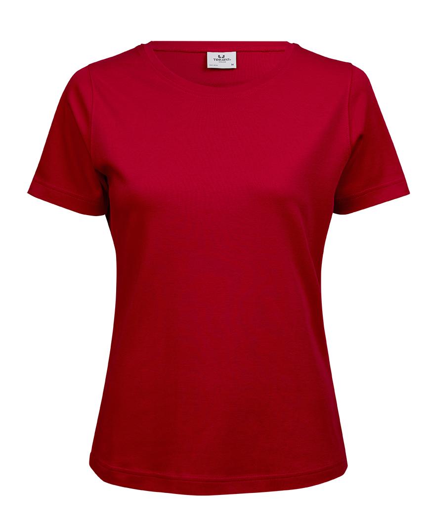 Ladies Interlock T-Shirt in Farbe Red