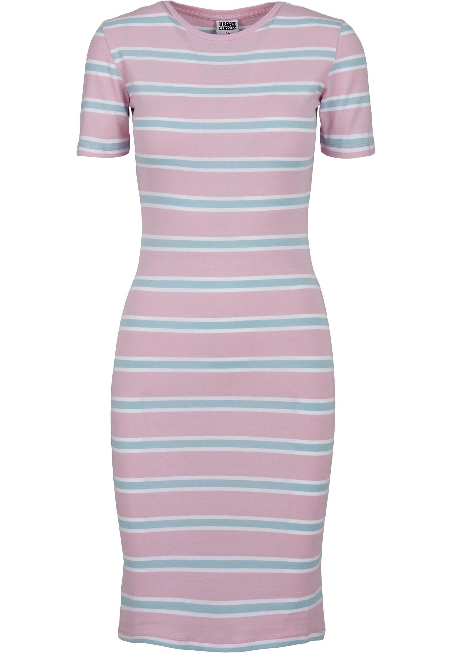 Kleider & R?cke Ladies Stretch Stripe Dress in Farbe girlypink/oceanblue
