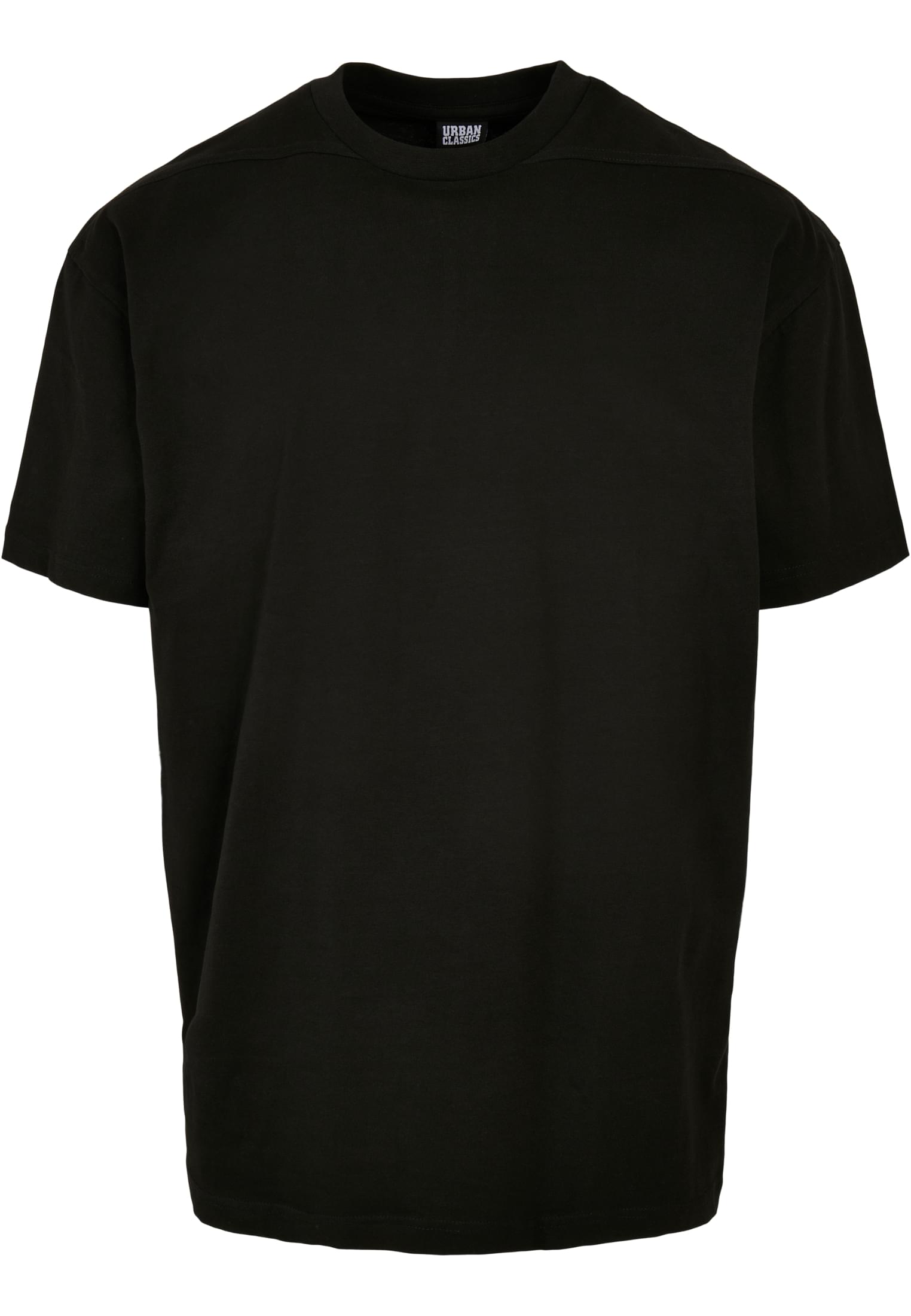 T-Shirts Recycled Curved Shoulder Tee in Farbe black
