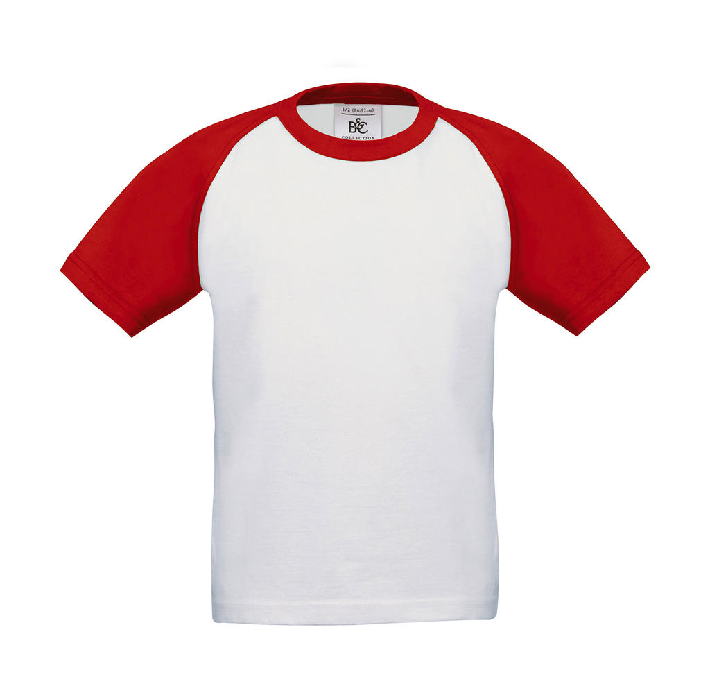  Base-Ball/kids T-Shirt  in Farbe White/Red