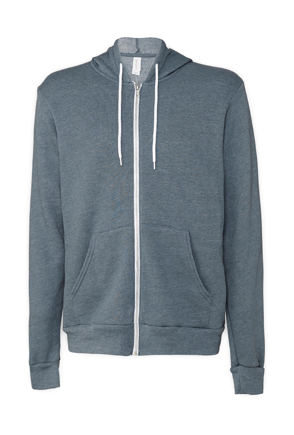  Unisex Poly-Cotton Full Zip Hoodie in Farbe Heather Slate