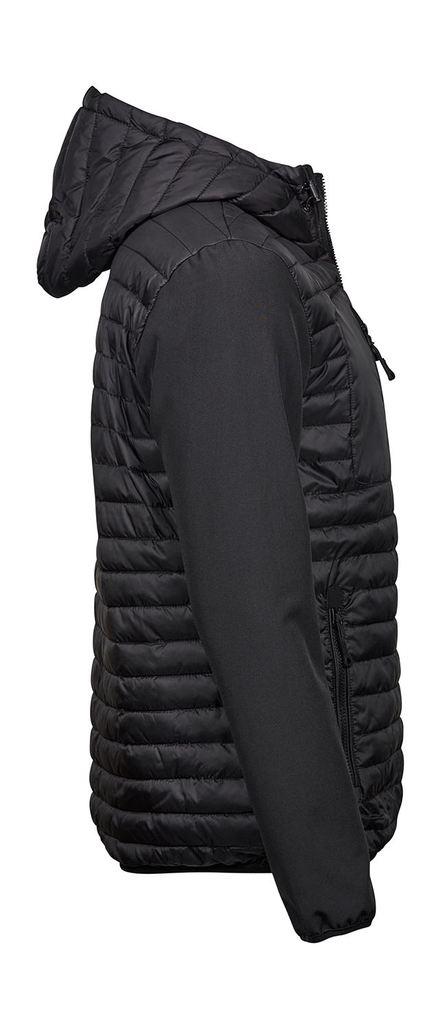  Hooded Crossover Jacket in Farbe Black