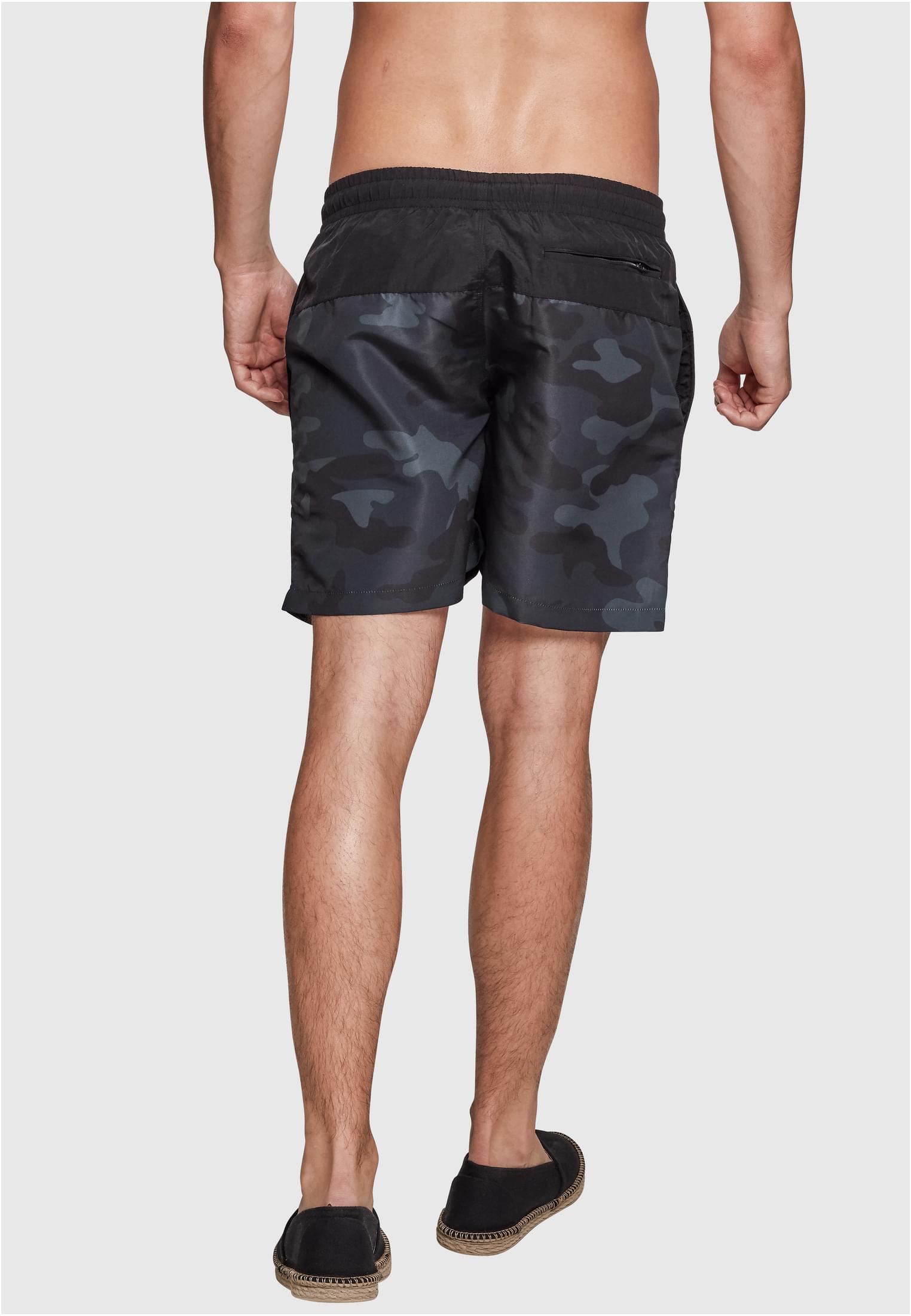 Plus Size Block Swim Shorts in Farbe blk/darkcamo