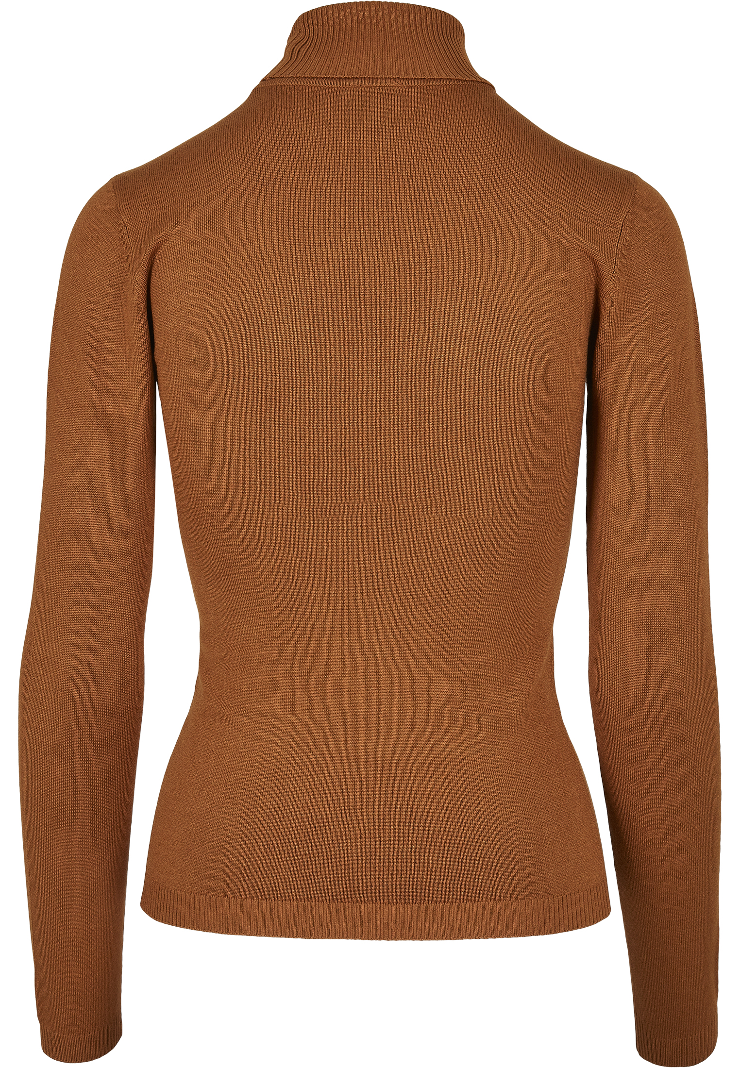 Curvy Ladies Basic Turtleneck Sweater in Farbe toffee
