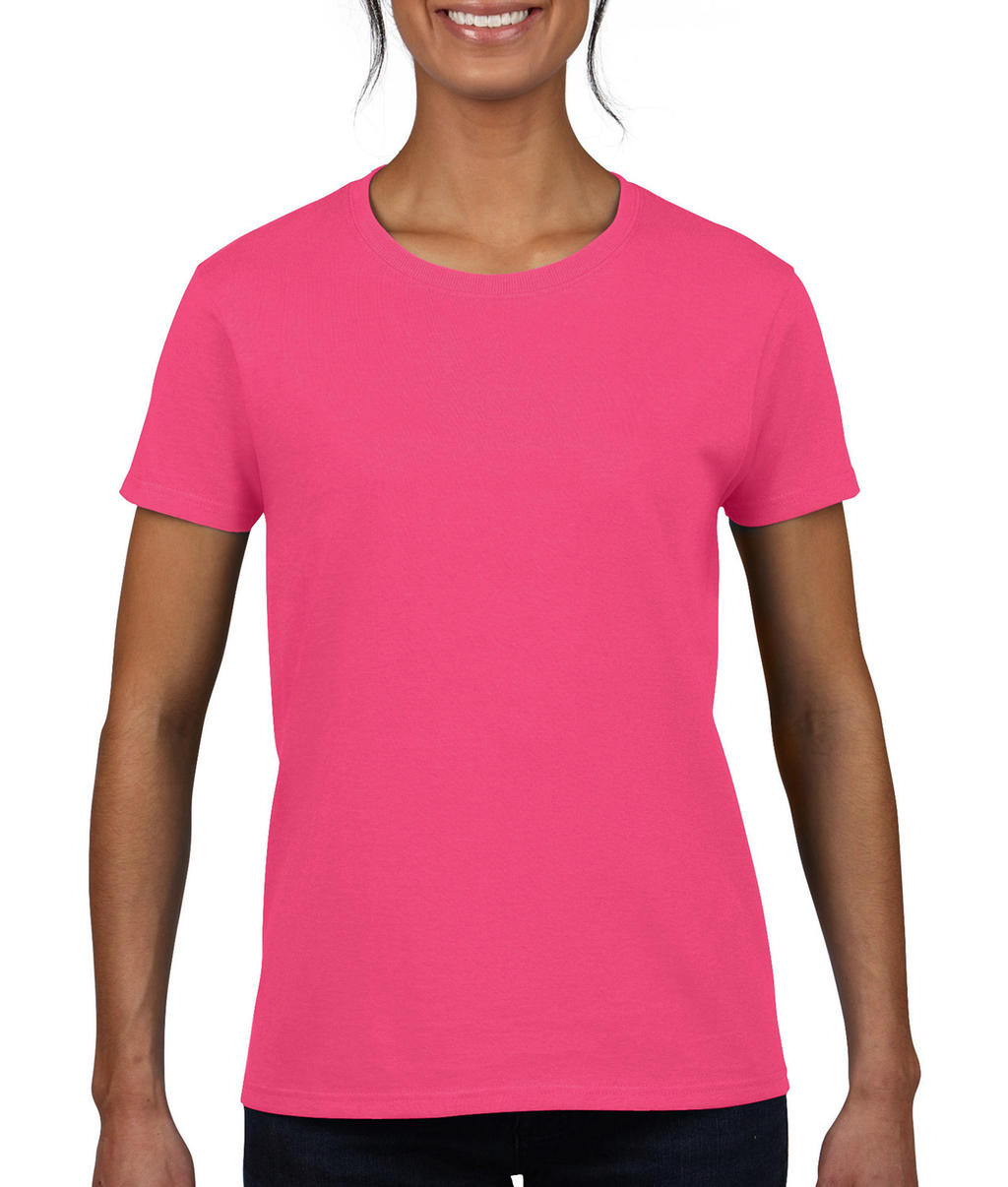  Ladies Heavy Cotton T-Shirt in Farbe Safety Pink