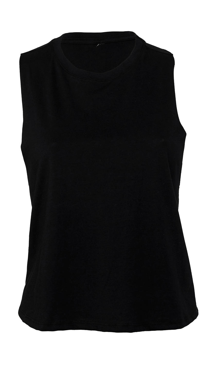  Womens Racerback Cropped Tank in Farbe Solid Black Blend