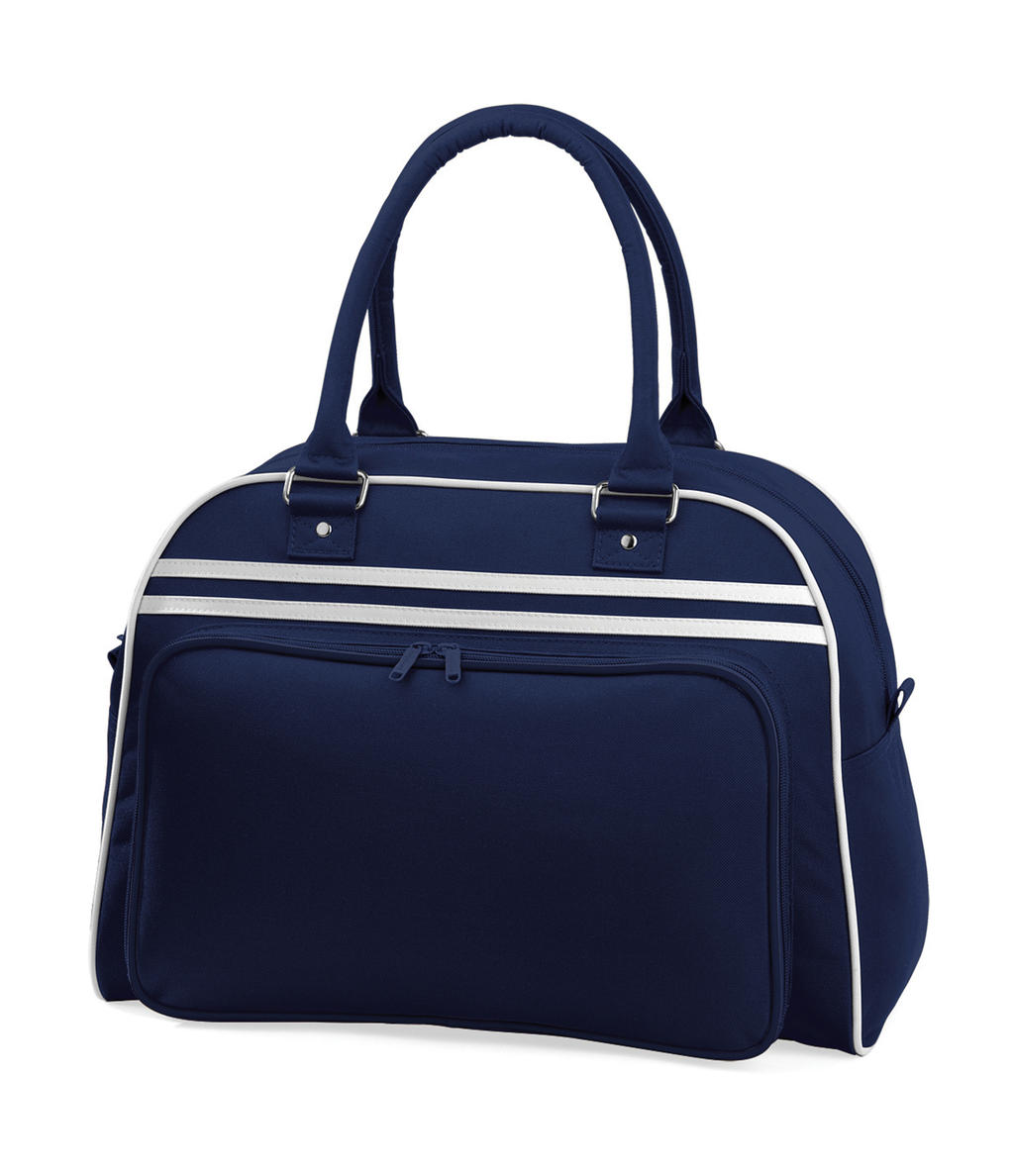  Retro Bowling Bag in Farbe French Navy/White