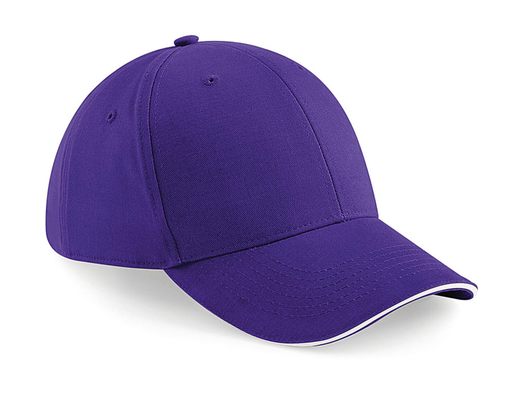  Athleisure 6 Panel Cap in Farbe Purple/White