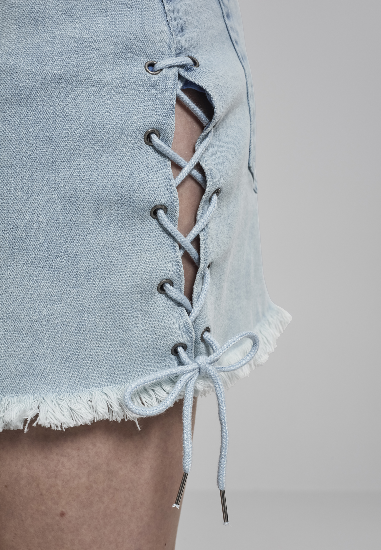 Kleider & R?cke Ladies Denim Lace Up Skirt in Farbe blue bleached