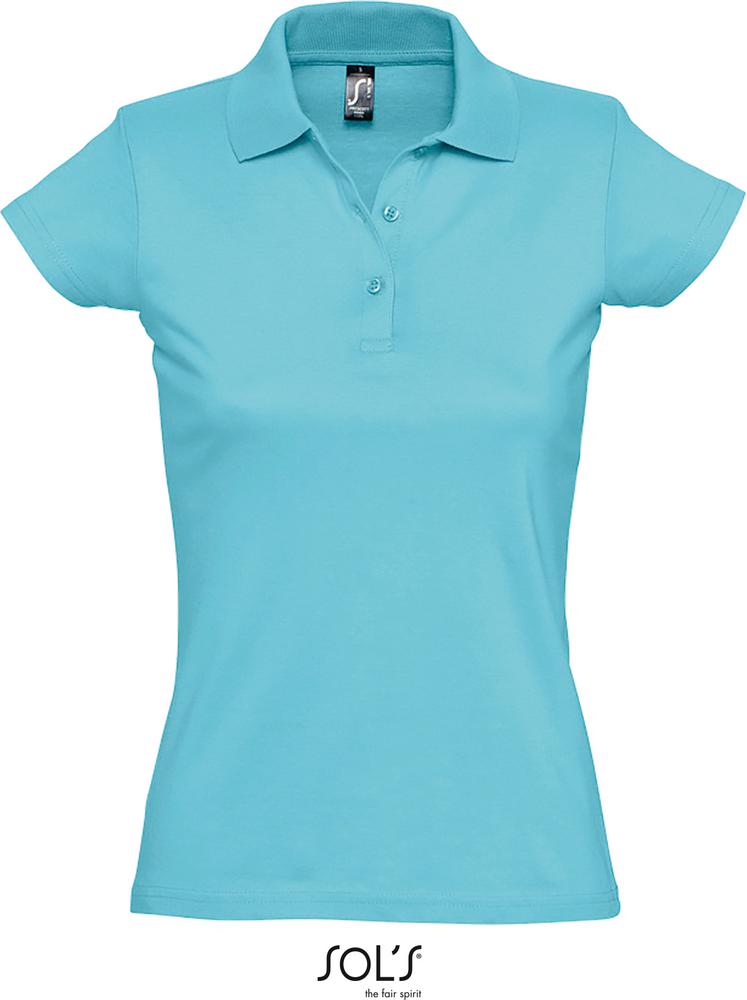 Poloshirt Prescott Women Damen Jersey-Poloshirt Kurzarm in Farbe atoll blue