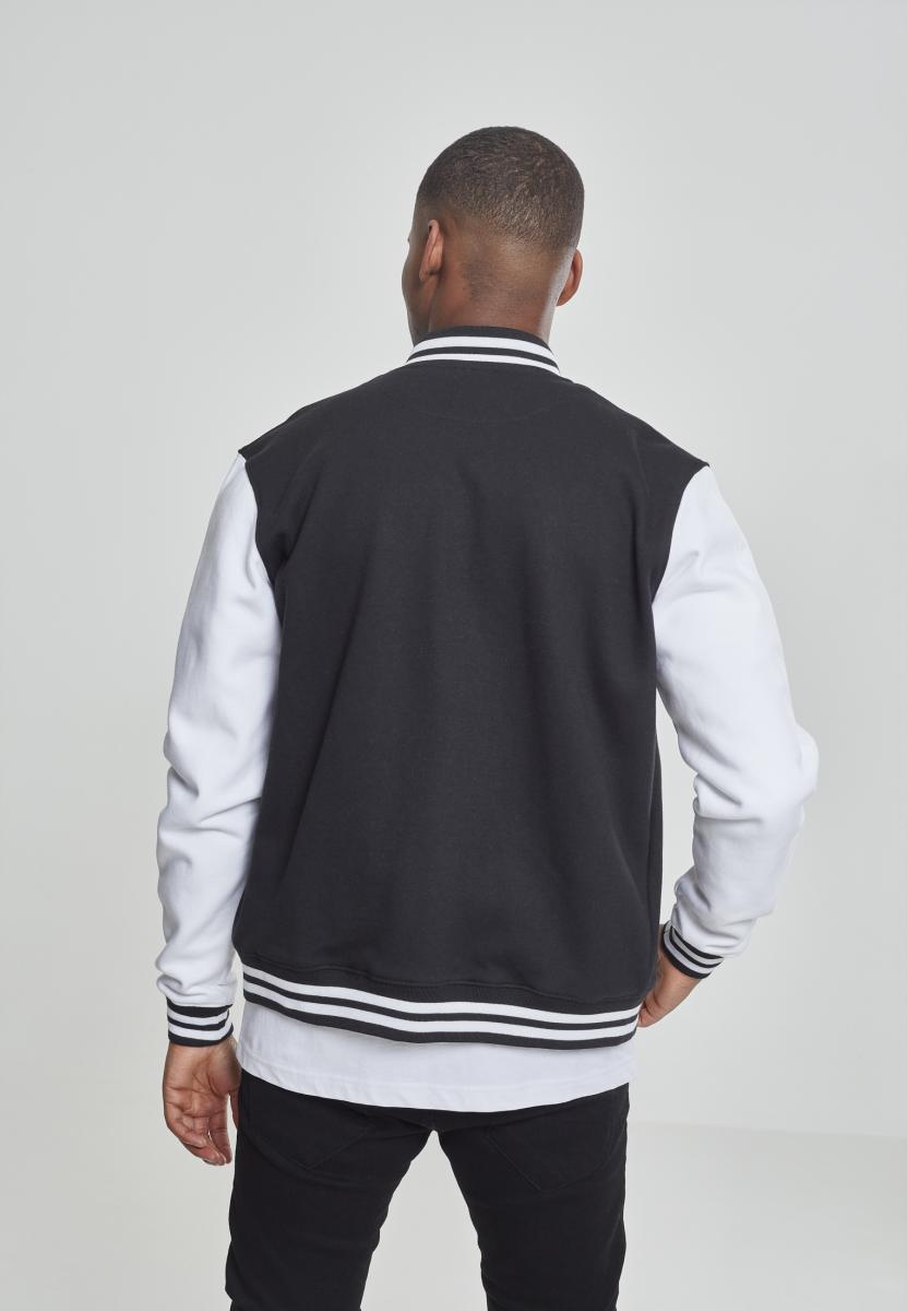 College Jacken 2-tone College Sweatjacket in Farbe blk/wht