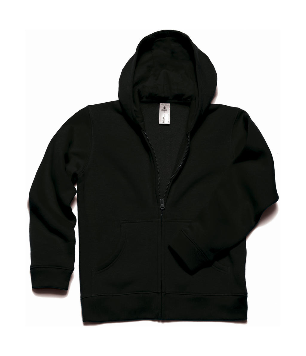  Hooded Full Zip/kids Sweat in Farbe Black