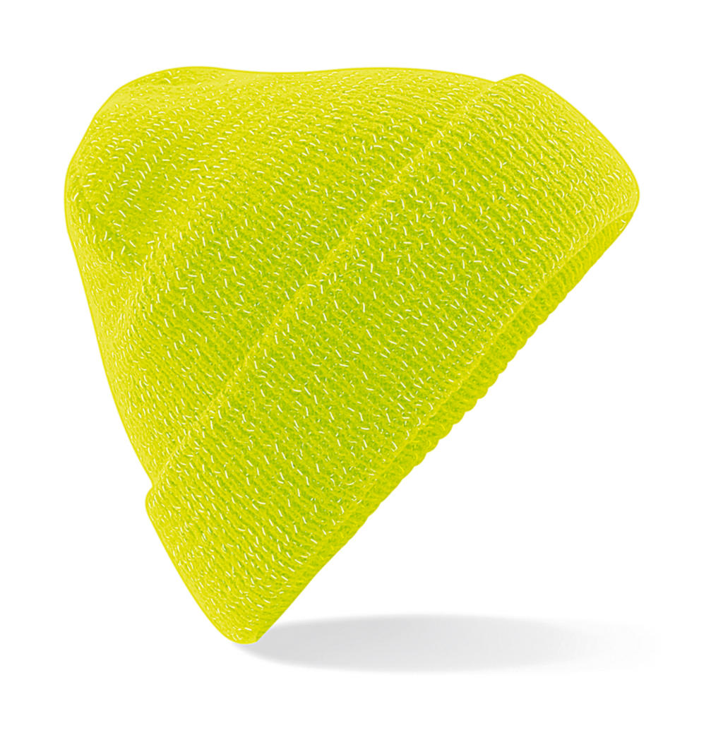  Reflective Beanie in Farbe Fluorescent Yellow