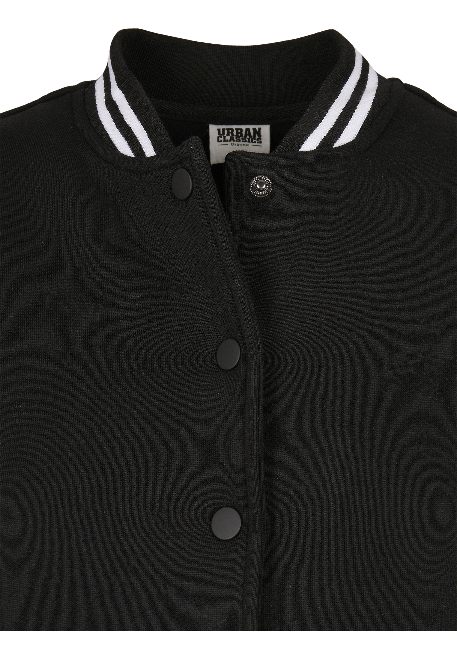 Nachhaltig Ladies Organic Inset College Sweat Jacket in Farbe black/white