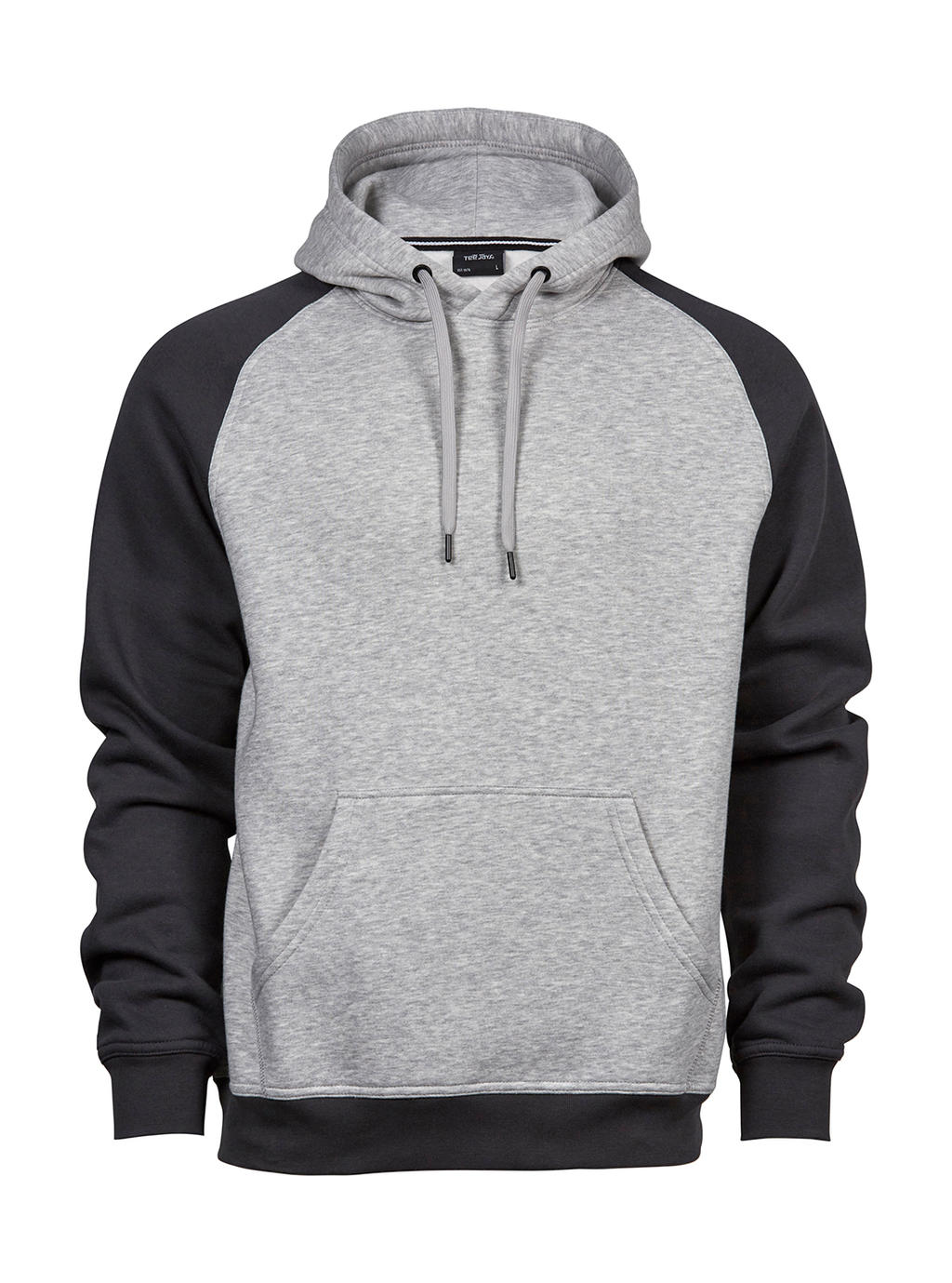  Two-Tone Hooded Sweatshirt in Farbe Heather/Dark Grey
