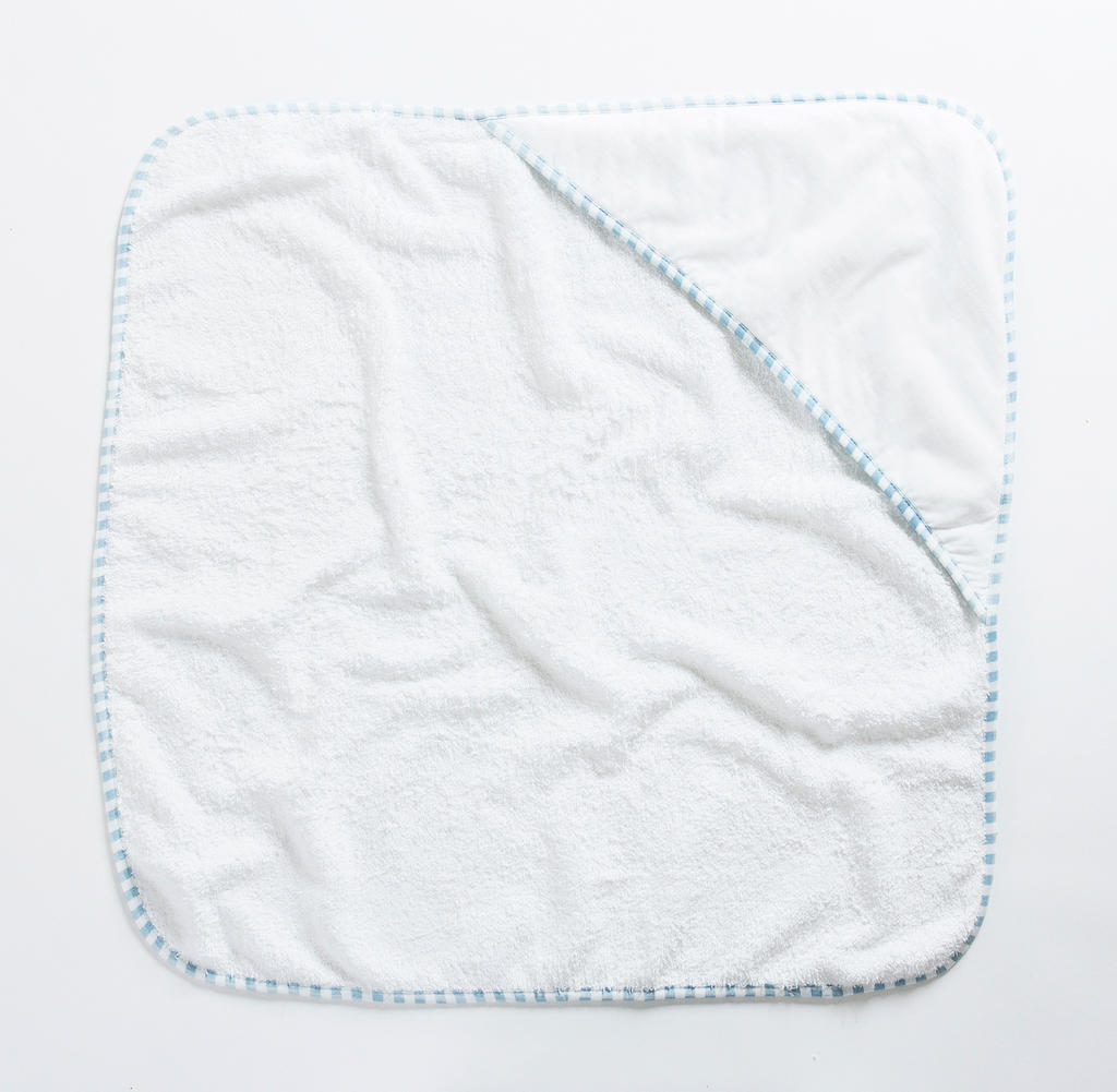  Po Hooded Baby Towel in Farbe White/Baby Blue