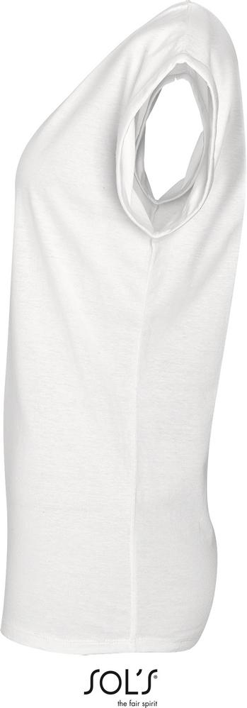 T-Shirt Melba Damen Rundhals T-Shirt in Farbe white