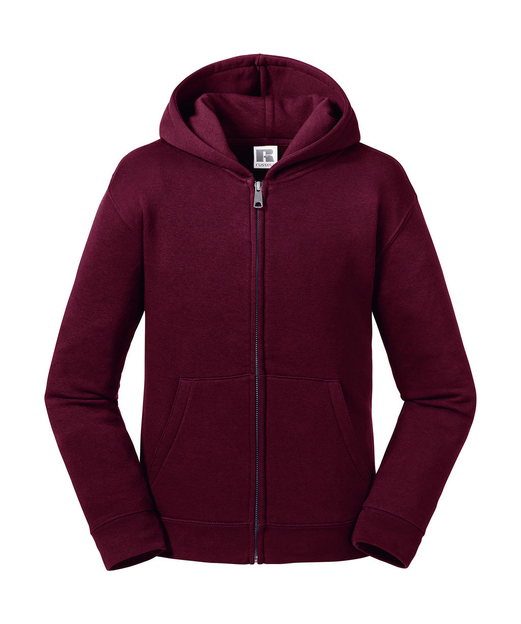  Kids Authentic Zipped Hood Sweat in Farbe Burgundy