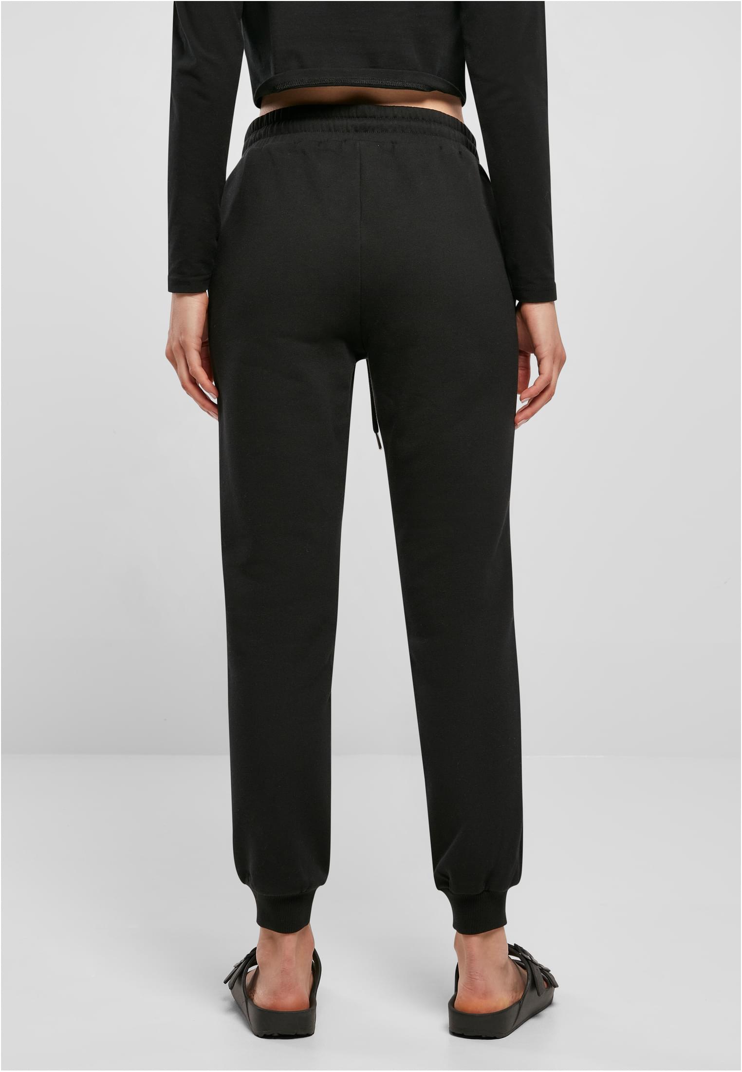 Frauen Ladies Organic Slim Sweat Pants in Farbe black