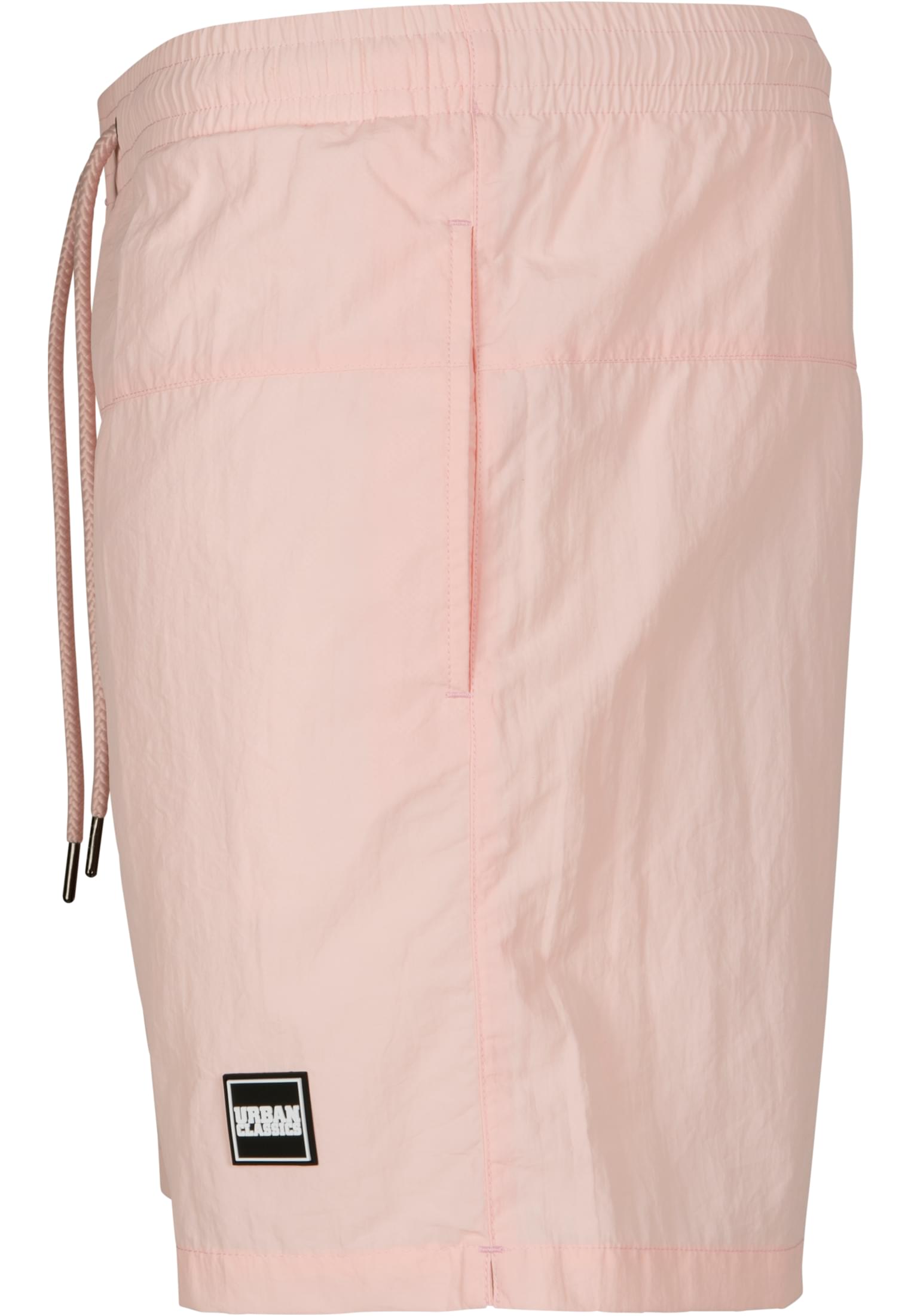 Plus Size Block Swim Shorts in Farbe pink