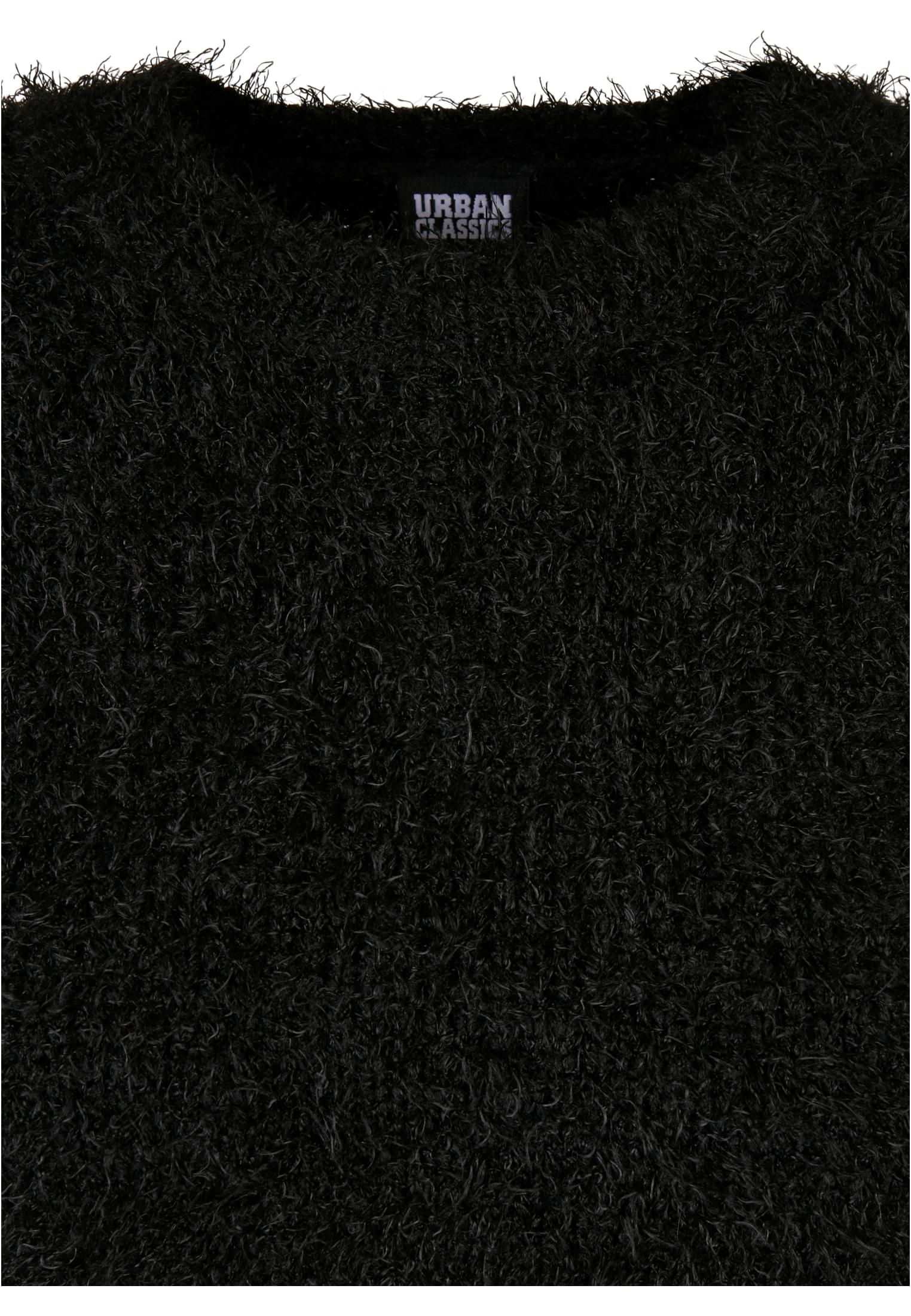 Sweater & Strickjacken Ladies Cropped Feather Sweater in Farbe black