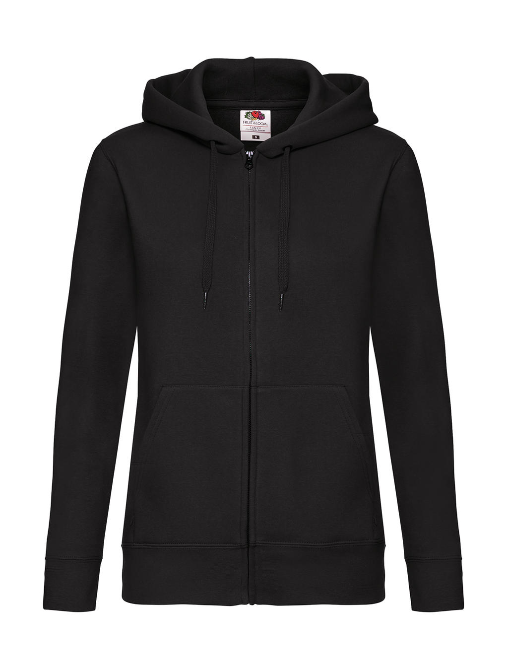  Premium Hooded Sweat Jacket Lady-Fit in Farbe Black
