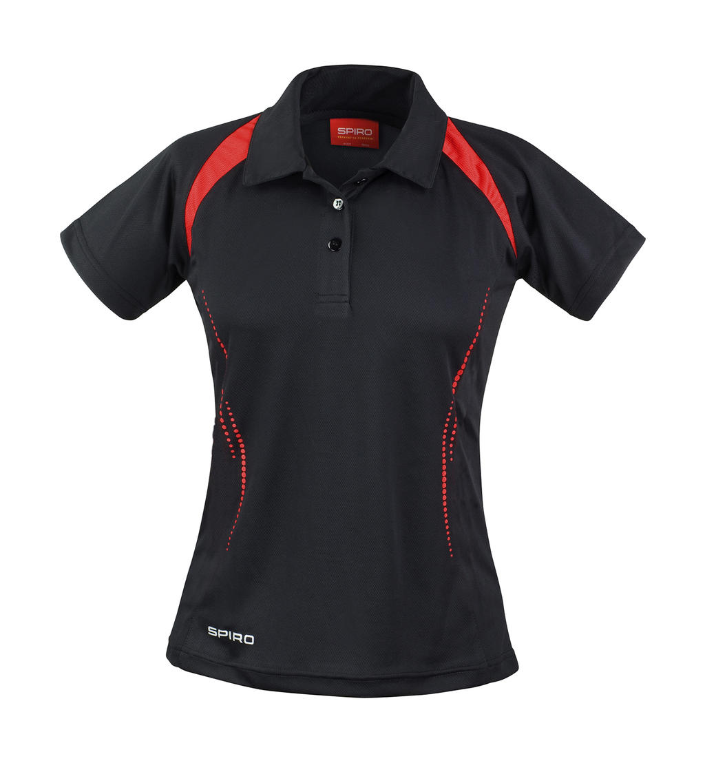 Ladies Spiro Team Spirit Polo in Farbe Black/Red