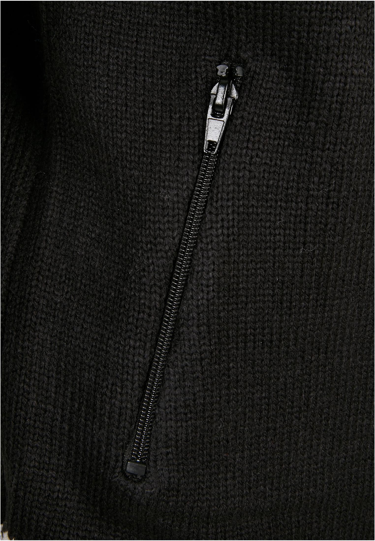 Pullover Cardigan Norweger in Farbe black