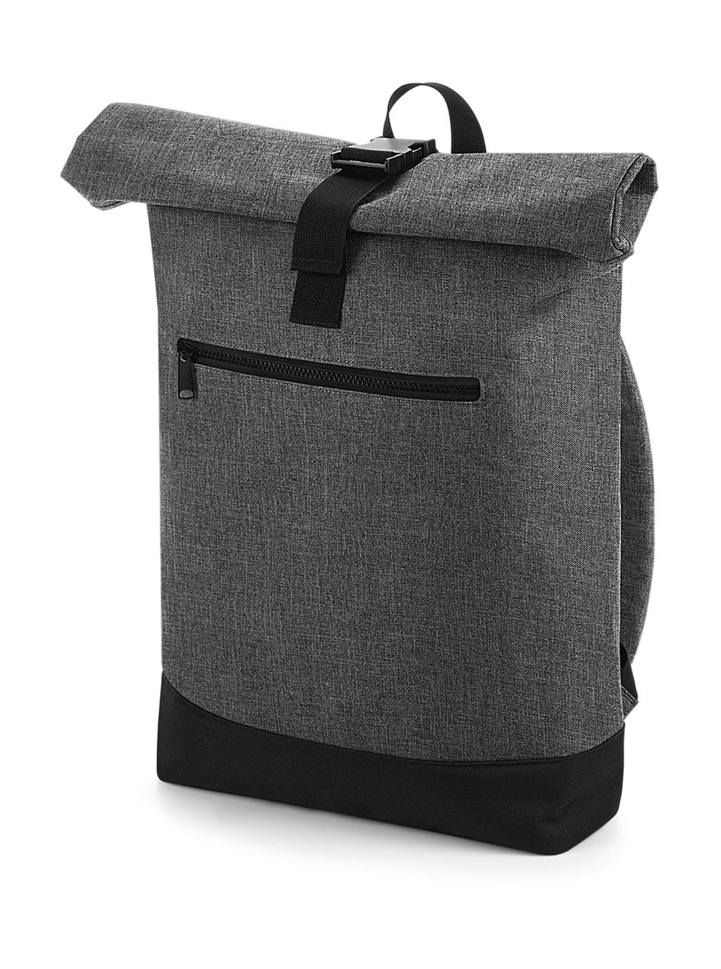  Roll-Top Backpack in Farbe Grey Marl/Black