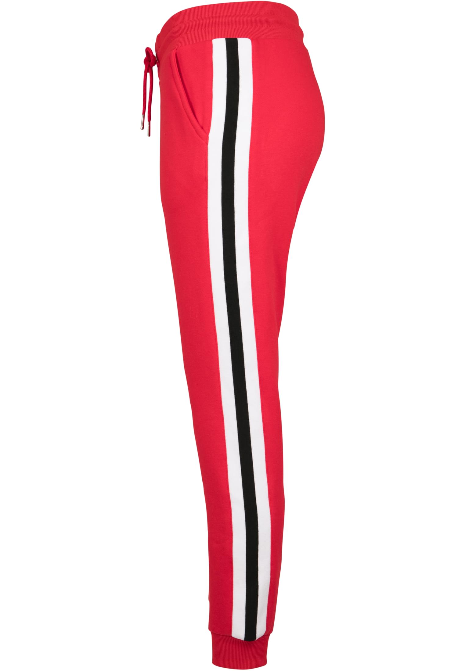 Damen Ladies College Contrast Sweatpants in Farbe firered/wht/blk