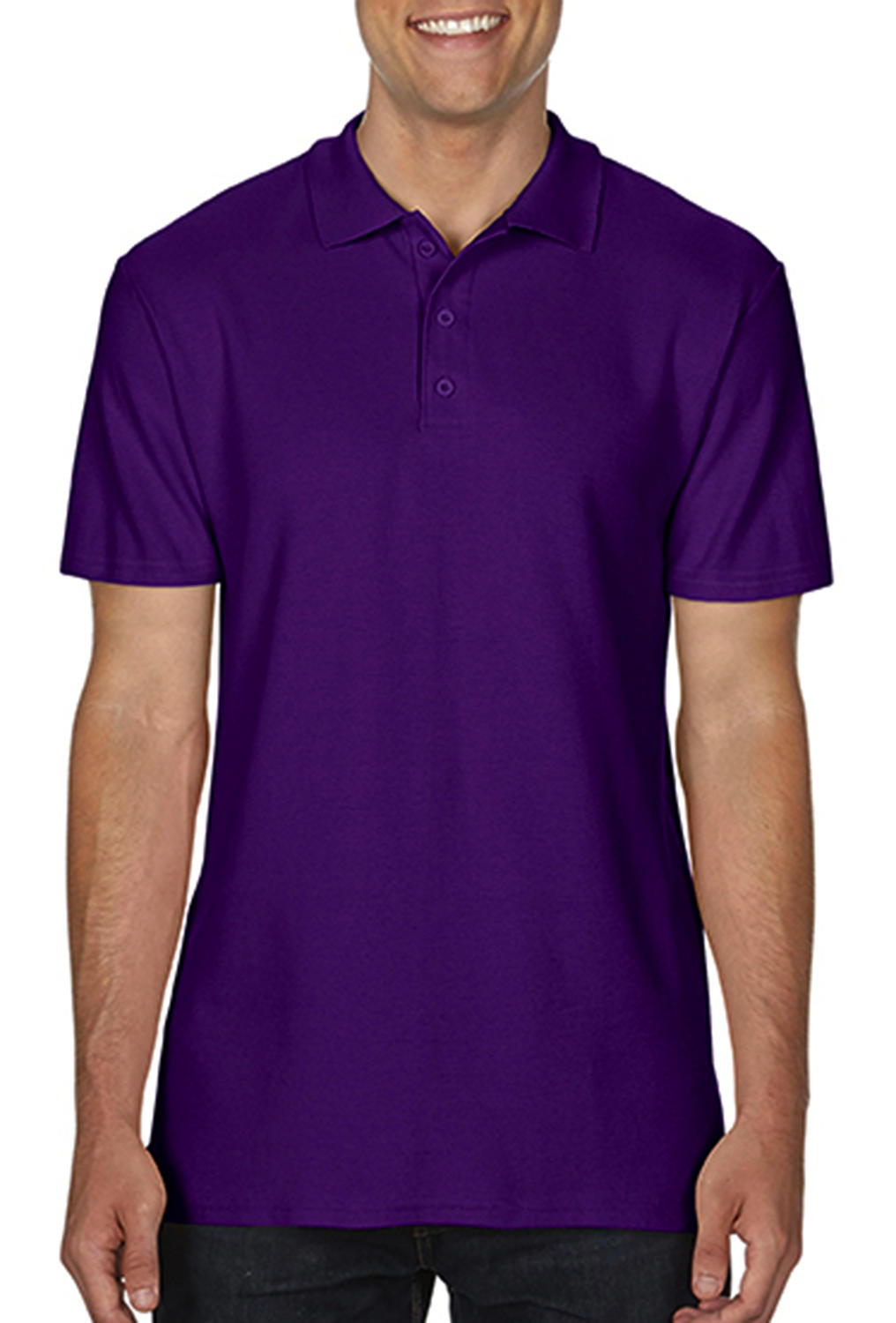  Softstyle? Adult Double Pique Polo in Farbe Purple