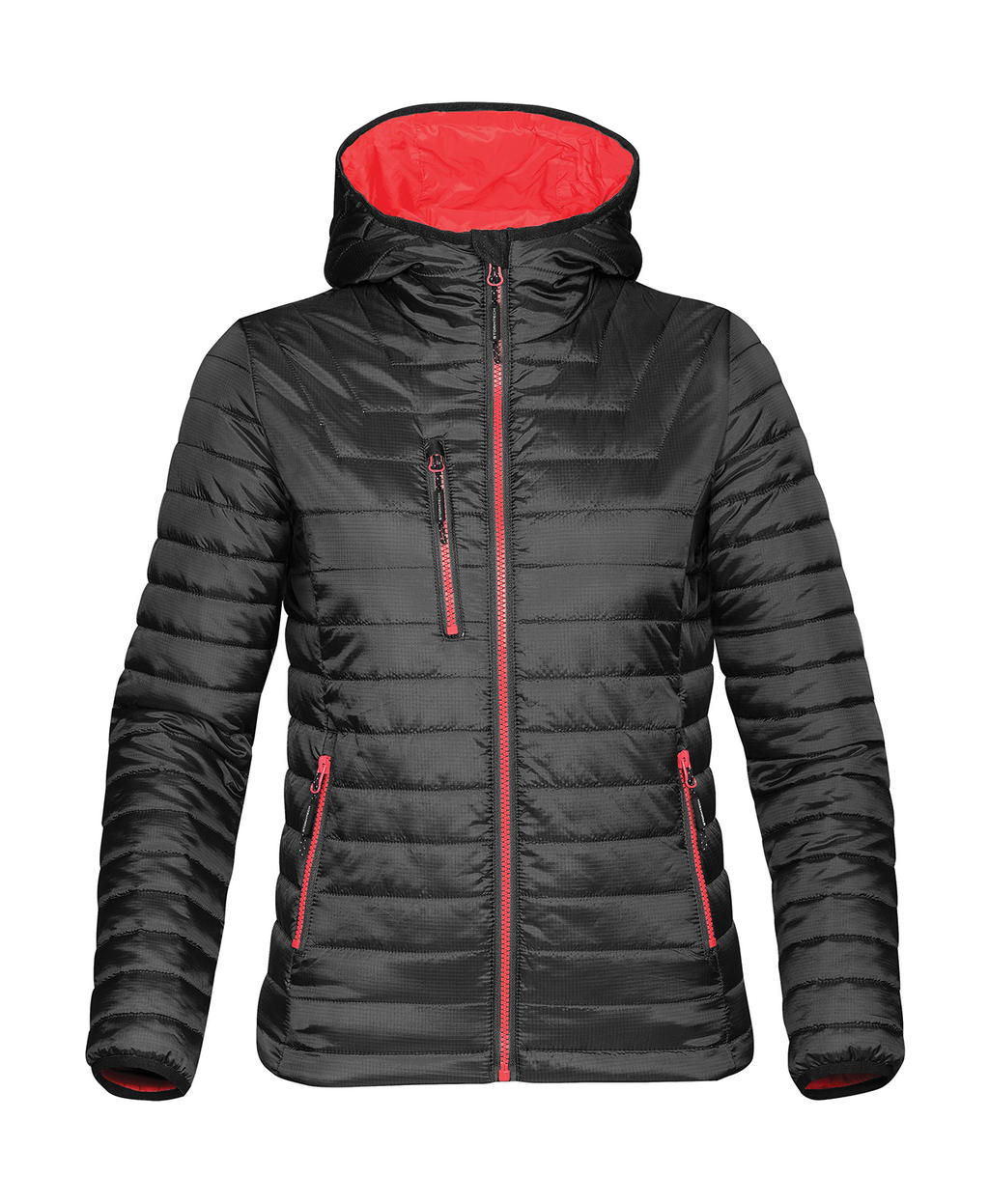  Womens Gravity Thermal Jacket in Farbe Black/True Red
