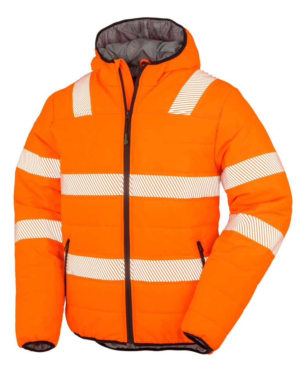  Recycled Ripstop Padded Safety Jacket in Farbe Fluorescent Orange