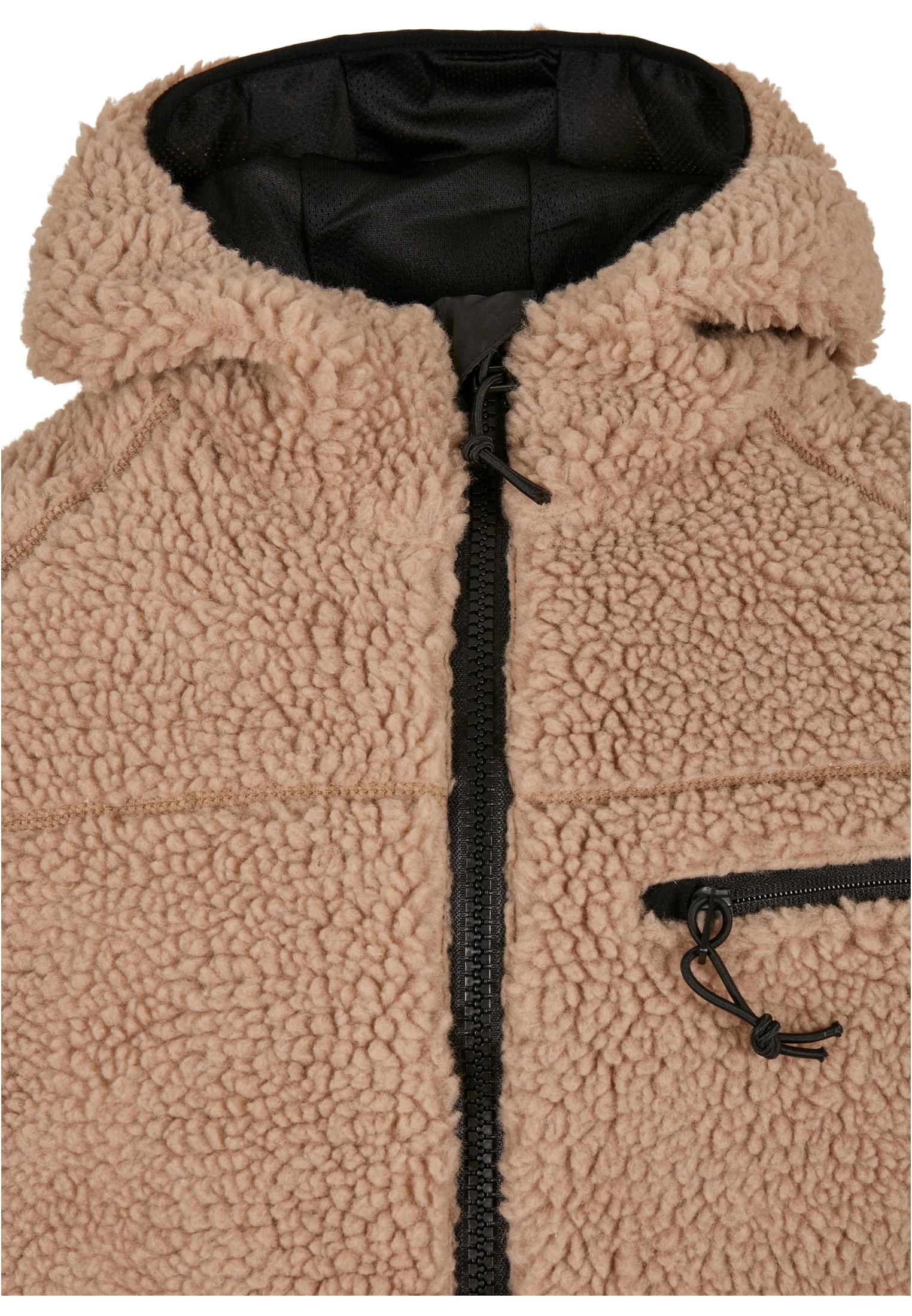 Pullover Teddyfleece Worker Jacket in Farbe camel