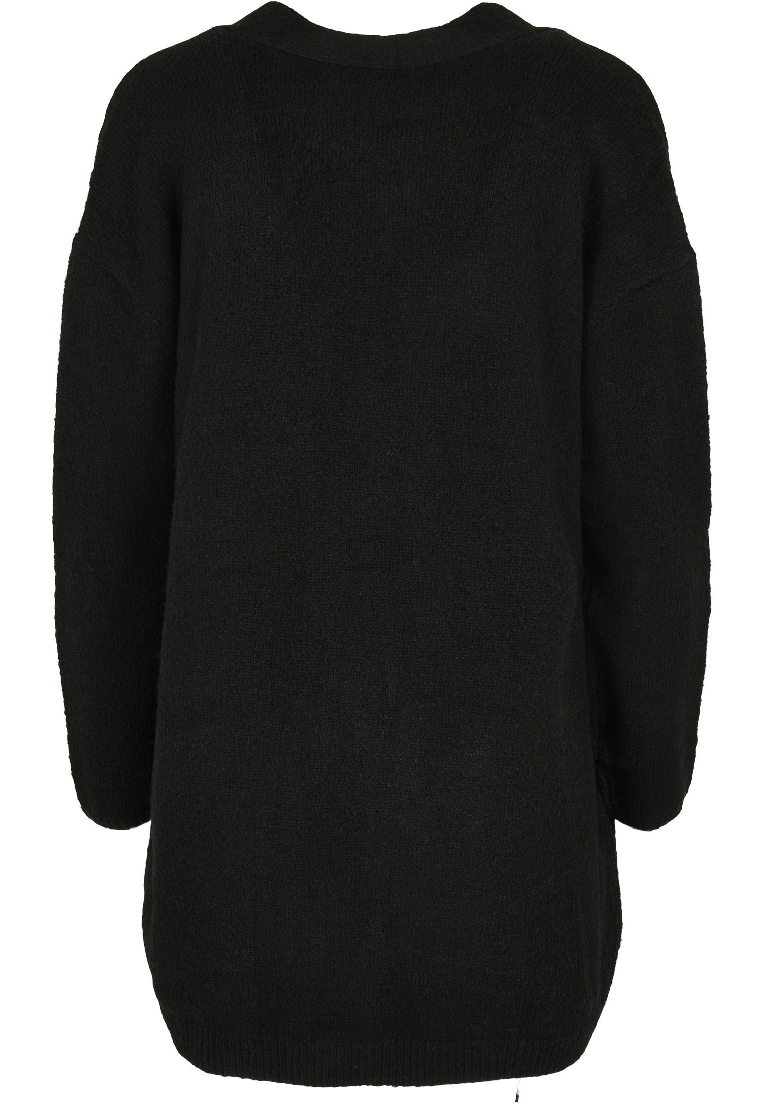 Sweater & Strickjacken Ladies Chunky Fluffy Knit Cardigan in Farbe black