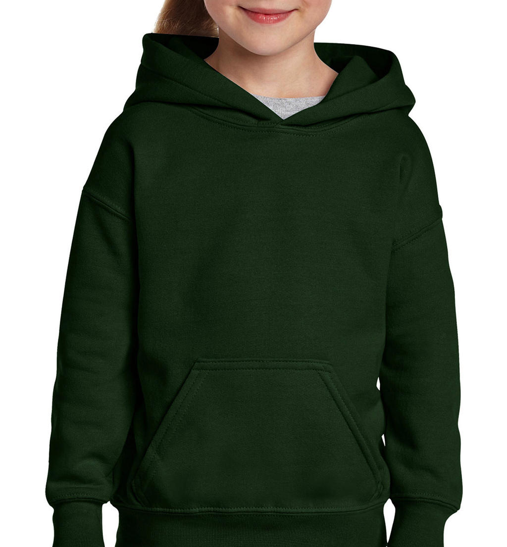  Heavy Blend Youth Hooded Sweat in Farbe Forest Green