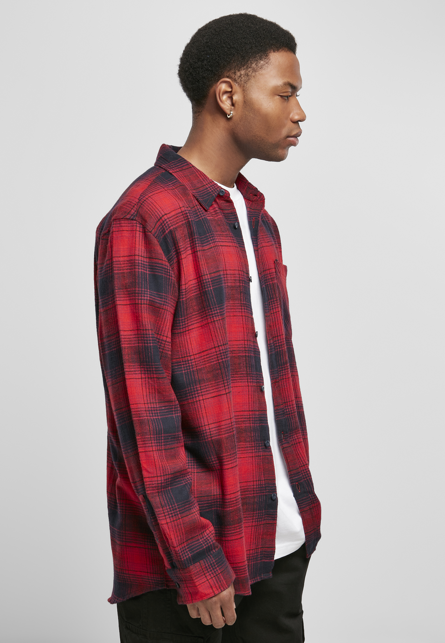 Hemden Oversized Checked Grunge Shirt in Farbe black/red