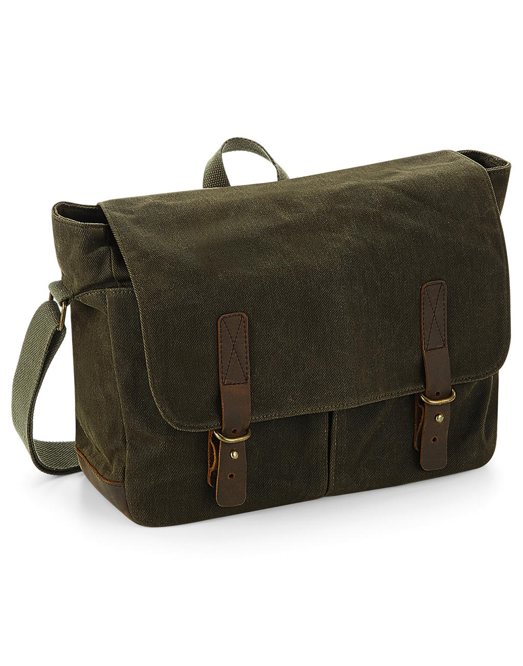  Heritage Waxed Canvas Messenger in Farbe Black