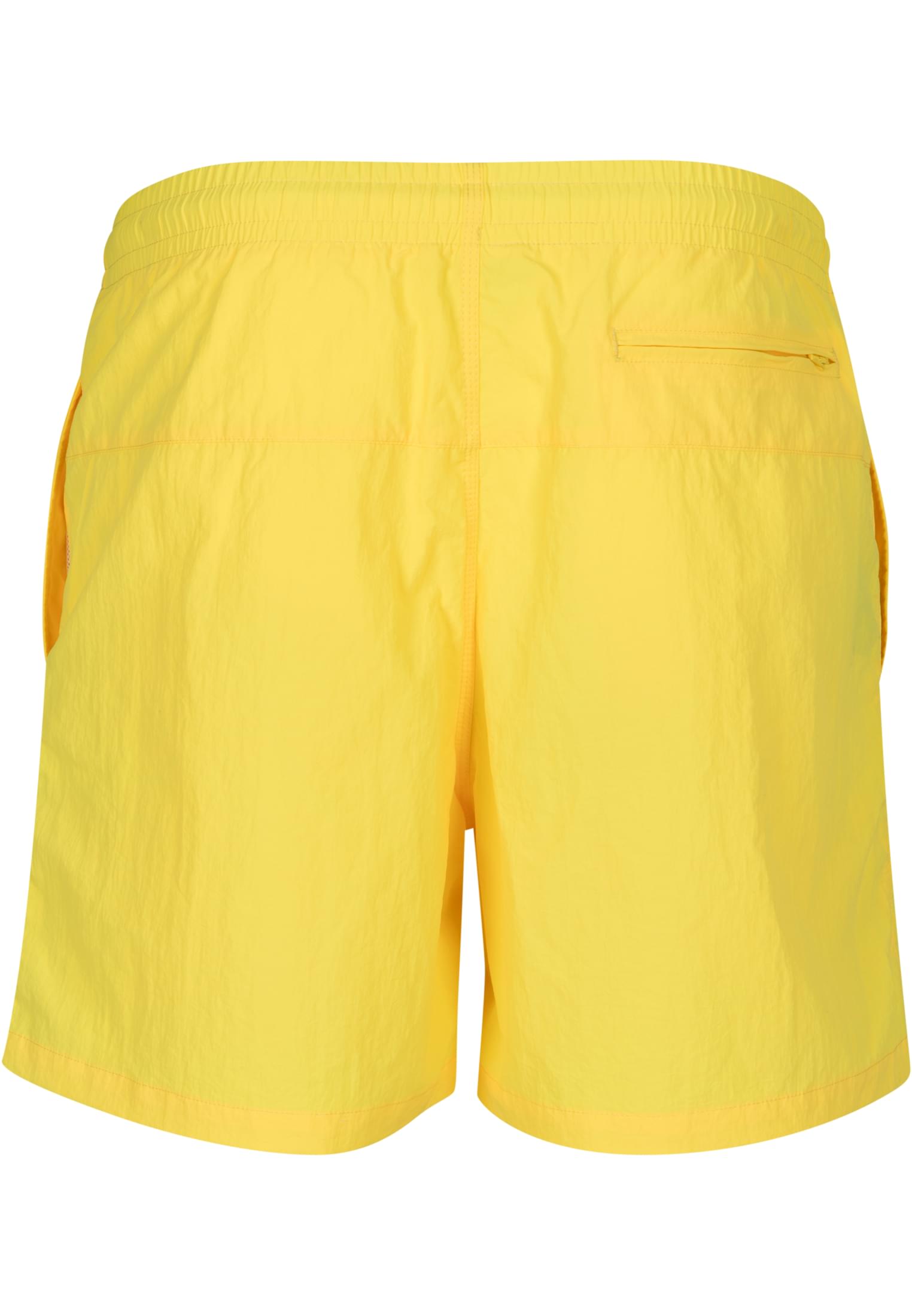 Plus Size Block Swim Shorts in Farbe neonyellow