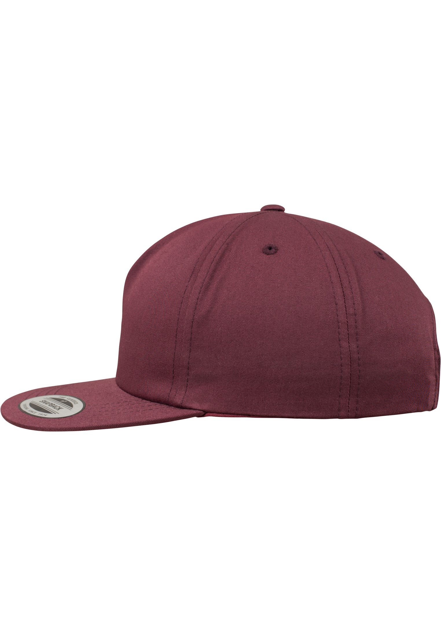 Snapback Unstructured 5-Panel Snapback in Farbe maroon
